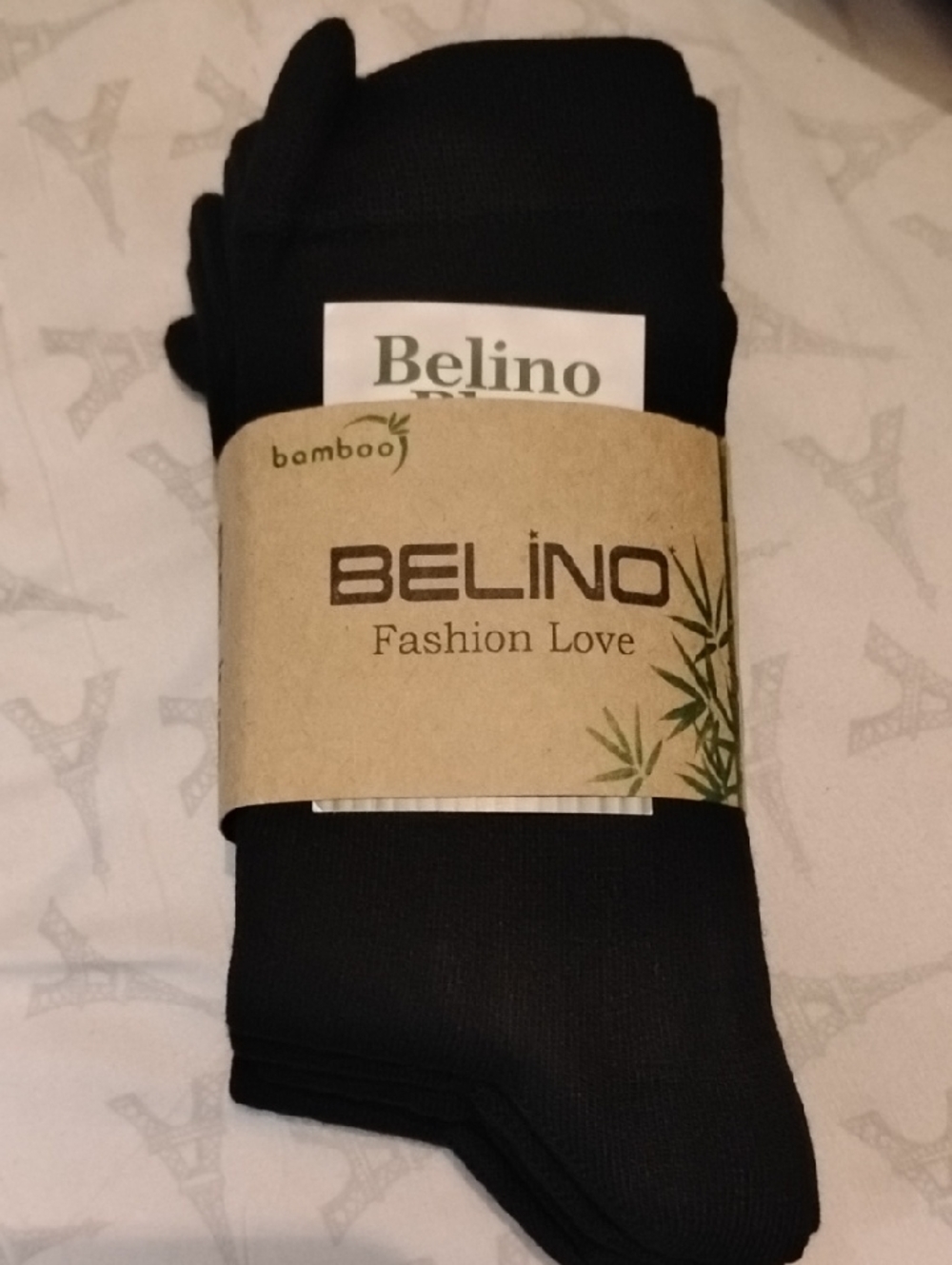 Belino Women's Dress Black Bamboo Crew Socks 4-Pack Size 5-9